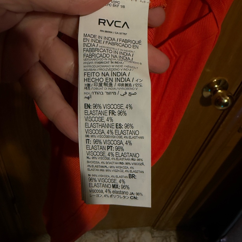 NWT RCVA bright orange-more orange than red short sleeve dress w open lower back - Picture 3 of 10